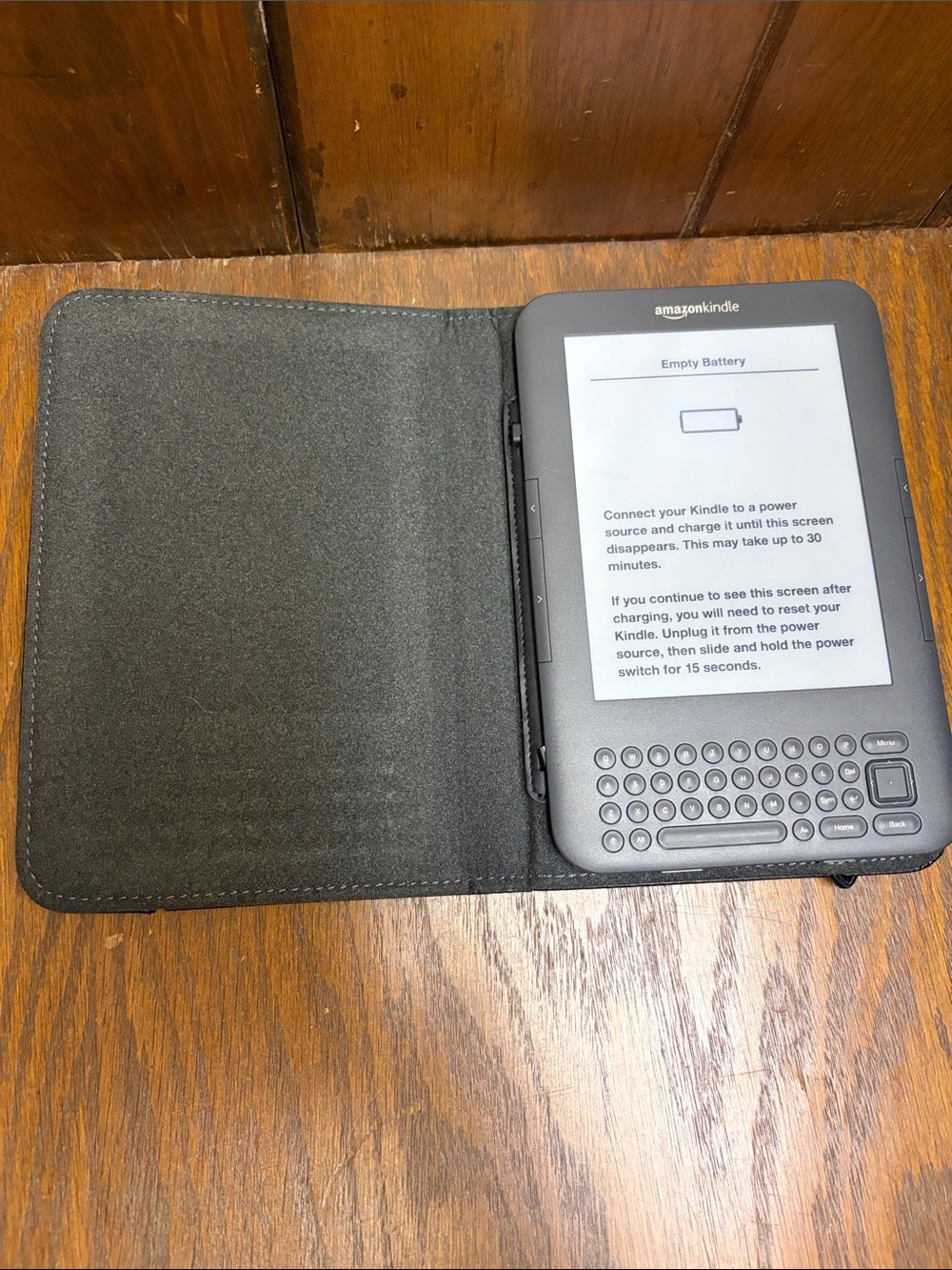 Amazon Kindle with Black Cover
